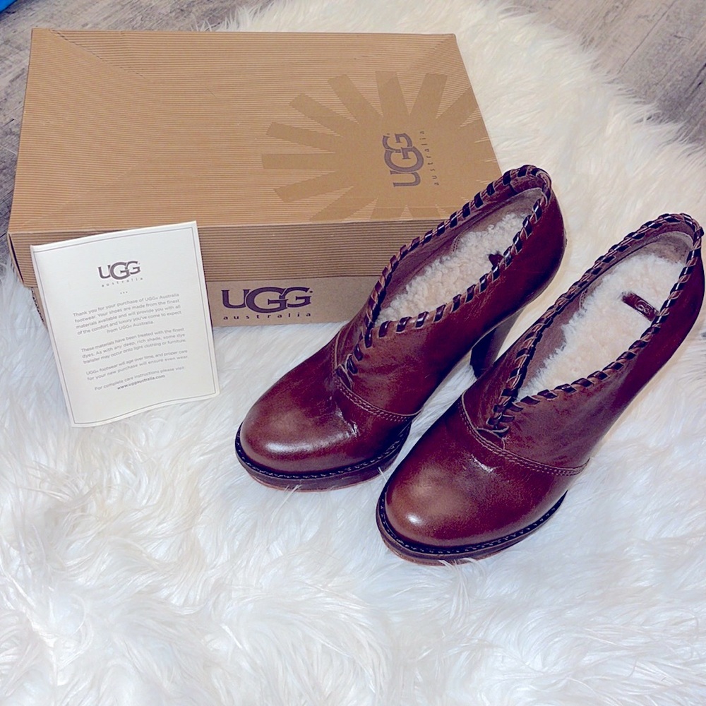 RARE UGG high heeled booties NWT